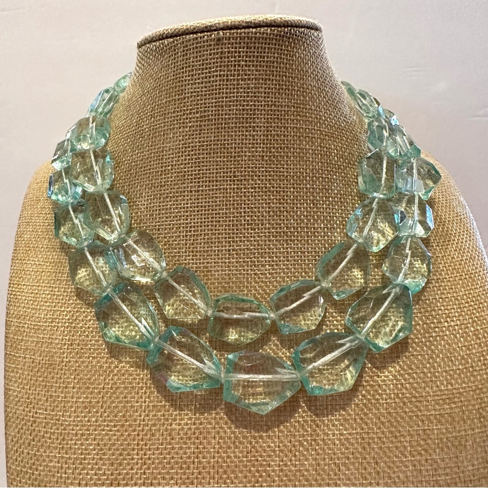 Talbots Necklace Statement-Chunky Double Strand G… - image 2